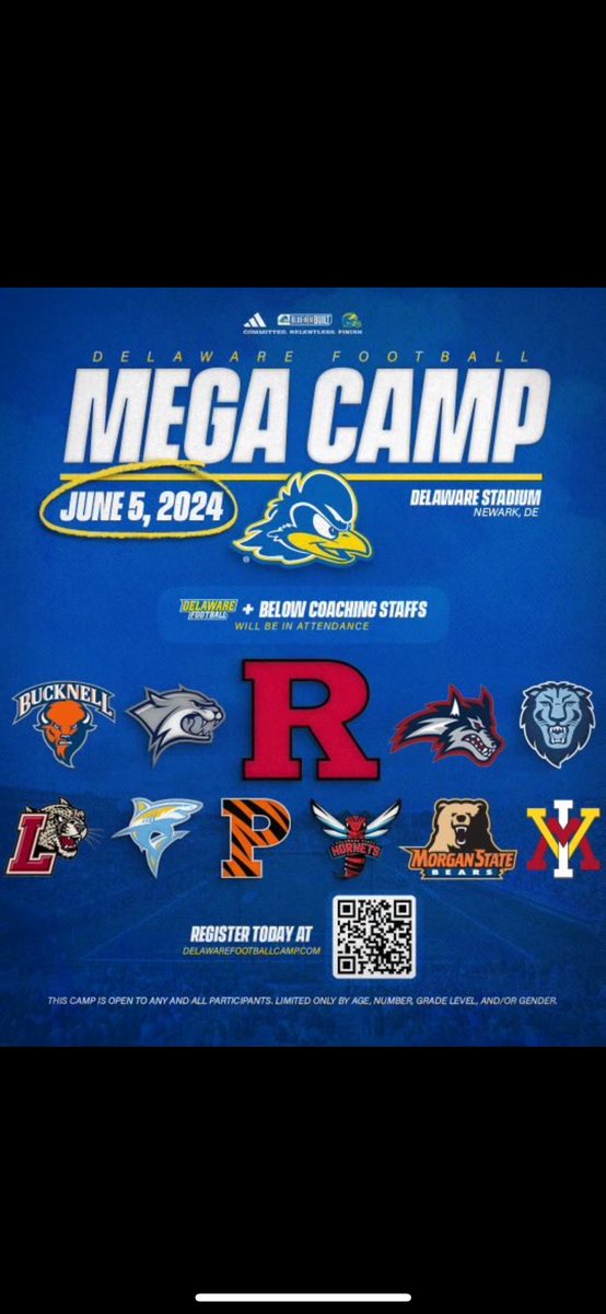 I will be attending the Delaware Mega Camp on June 5th!! Can’t wait to compete and be evaluated. #kicker #transferportal @Bucknell_FB @DelSt_Football @RFootball @Delaware_FB @MSUBearsFB @CULionsFB @UNH_Football @VMI_Football @LafColFootball @PrincetonFTBL @LIUSharksFB