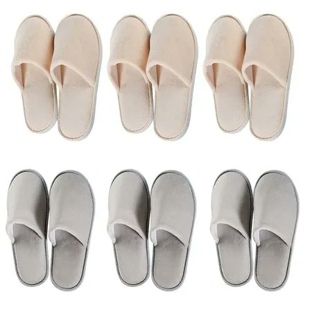 6 Pairs Non Slip Washable Spa Slippers Buy Now >>> tinyurl.com/2k7vha82 #slippers #SpaSlippers #WashableSlippers