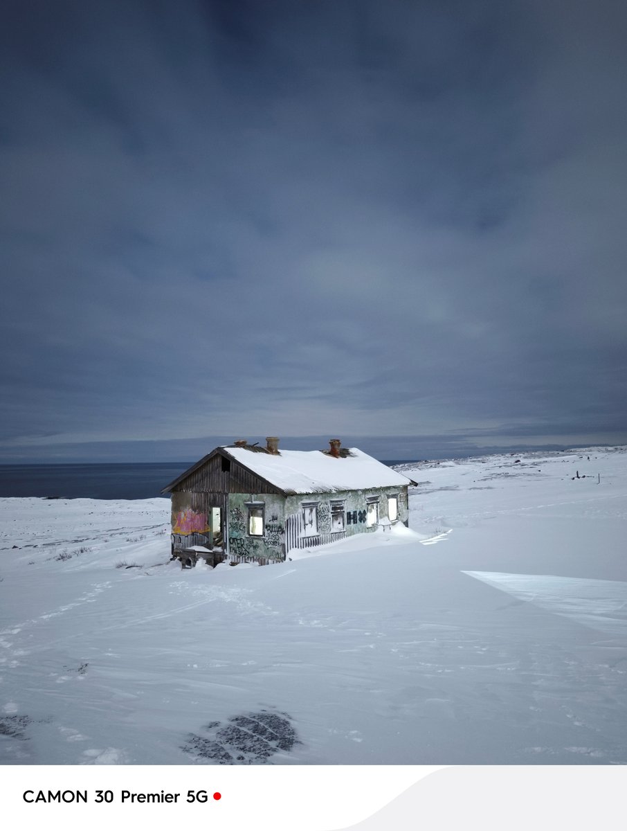 tecnomobile's tweet photo. Marvel at the serene grandeur of a solitary cabin standing amidst the snow. As the sun sets, the landscape is transformed into a vision of tranquil beauty. Shot on #CAMON30Premier5G.
#DualChipsVideoMaster #ExtremeAdventureExtraordinaryCapture
#ShotOnCAMON #TECNOCAMON30Series https://t.co/QMlTPEbyRN