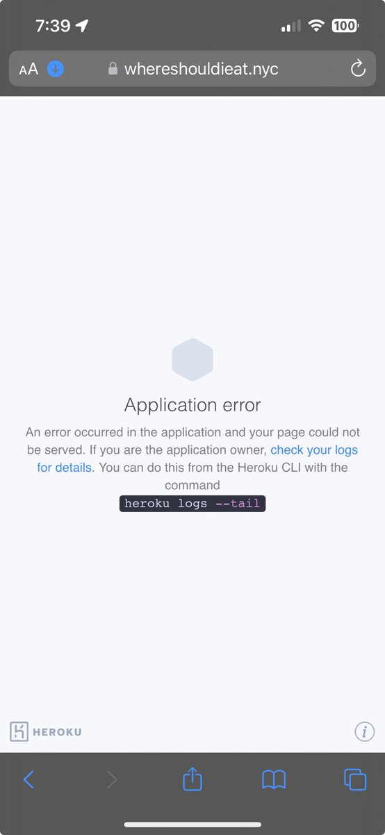 @stephmui Heroku whiffs