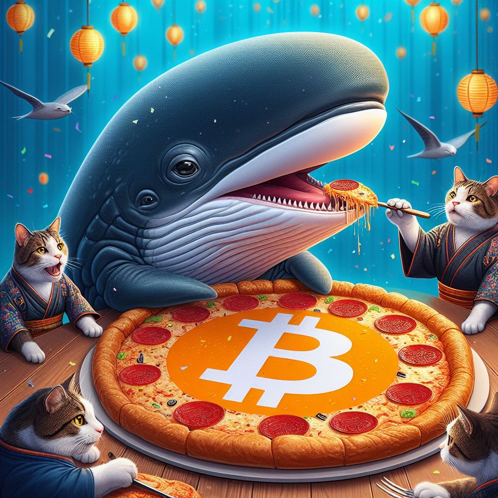 🍕Greetings Whales🍕 14 years ago, Laszlo Hanyecz, a Floridian programmer, bought 2 pizzas for 10K $BTC. Today, those pizzas would be valued at $700 million. Every halving, the market goes full bull within 2 to 5 months 🚀 Are you ready? @Neko_onbase 😼 t.me/NEKObase1