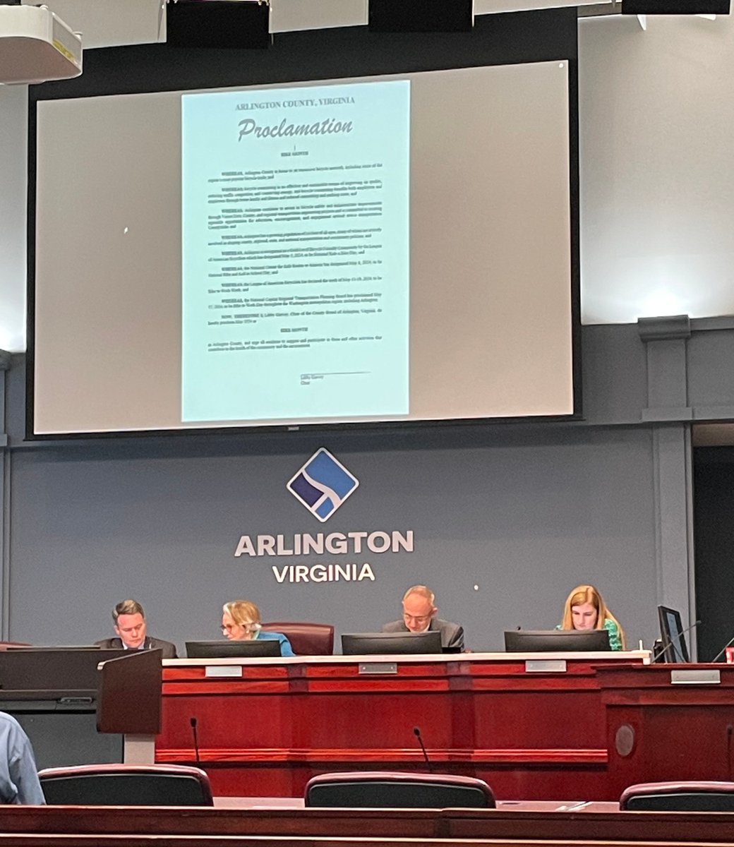 It's official! Earlier today, @ArlingtonCoBoard proclaimed May as #BikeMonth! To mark the last 10 days of the month, we'll be sharing our Top 10 @BiketoWorkDay 2024 memories, one per day, in words and pictures! Check back tomorrow - and share your #BTWD2024 memories with us!