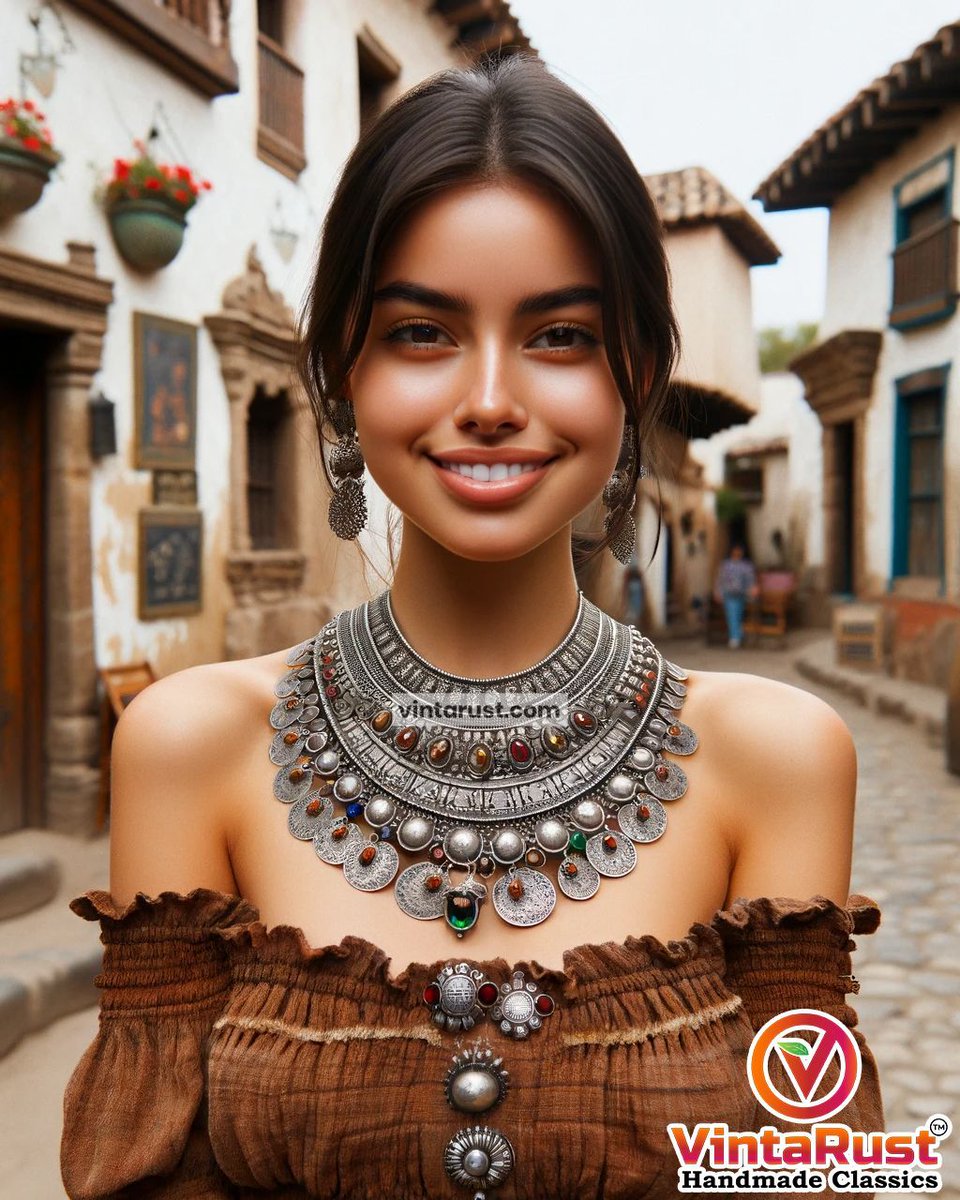 Adorning myself in this exquisite, handcrafted necklace and matching earrings, I feel a deep connection to the rich cultural heritage they represent. Visit us at buff.ly/2WN78r1 #fashionwithhistory #culturaljewelry #handcraftedbeauty #traditionmeetsmodern #jewelrylovers