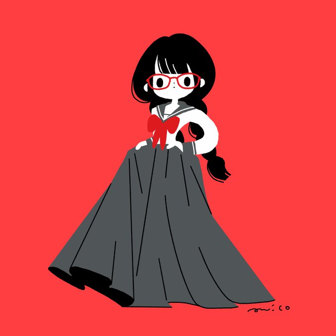 「red-framed eyewear」 illustration images(Latest)