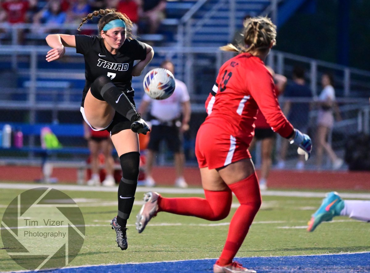 Triad @TriadGirlsSoc and Freeburg @freeburg_gsoc competed in a Class 2A soccer sectional semifinal game at Freeburg HS  Tuesday night. See a Steve Overbey @overbey13 story and a photo gallery at STLhighschoolsports.com @STLhssports timvizerphotography.com #SportsPhotographer