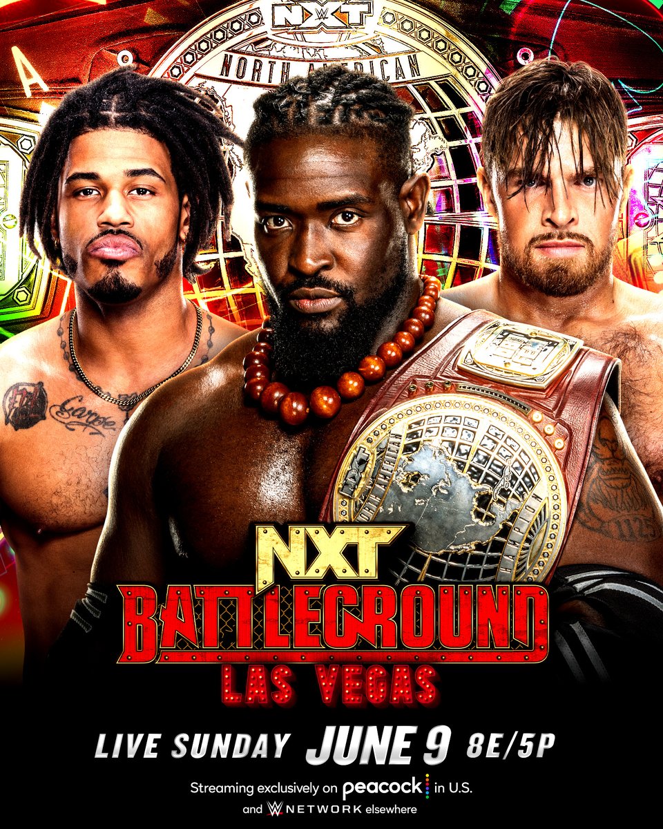 It is official. @Obaofwwe will defend his #WWENXT North American Championship against @WesLee_WWE and @Joe_Coffey in a Triple Threat Match at #NXTBattleground! wwe.com/shows/nxtple/n…