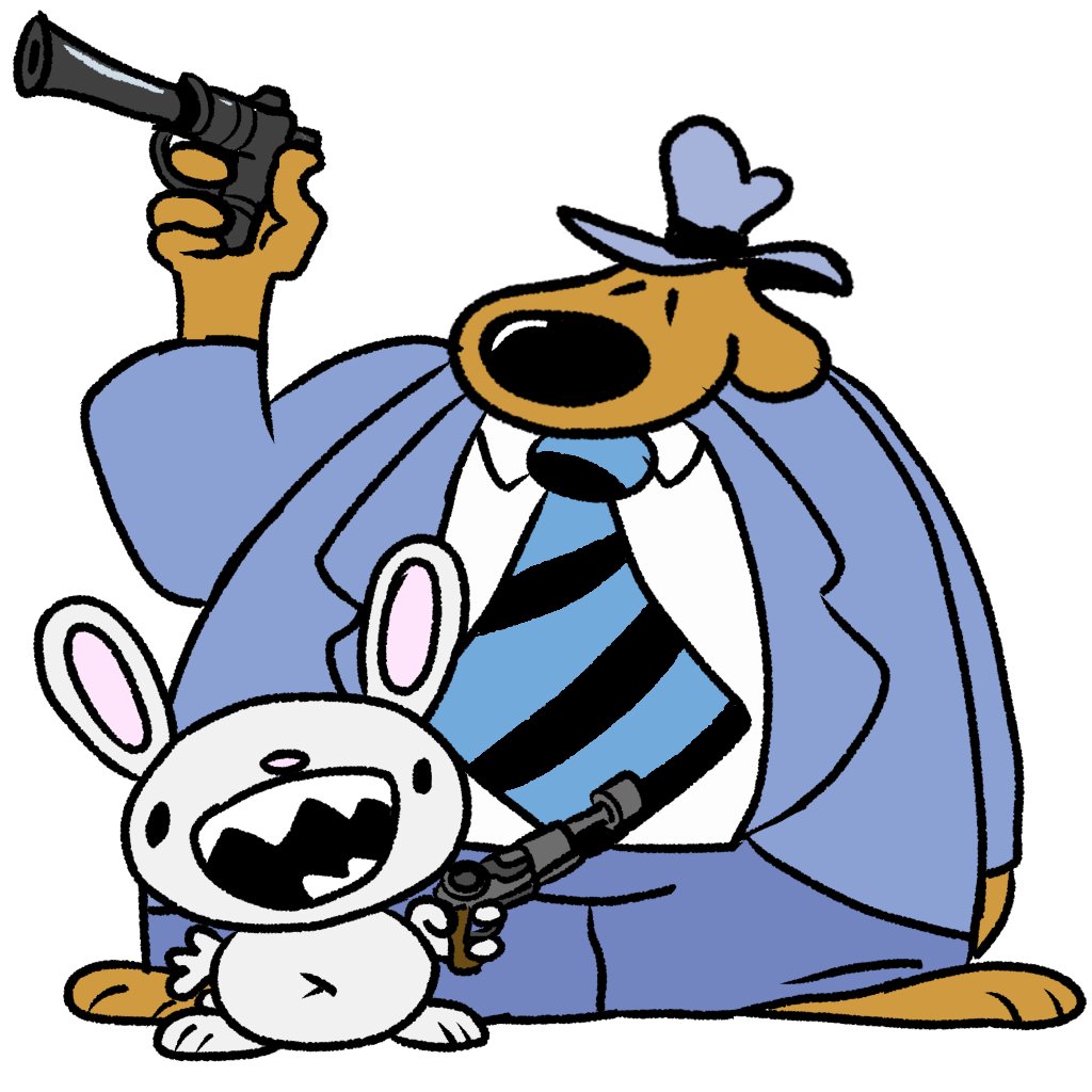 'you'd be amazed at how easy it is to keep a relationship intact when your partner has the long-term memory of a brain-damaged sardine.'
Long overdue sam and max art