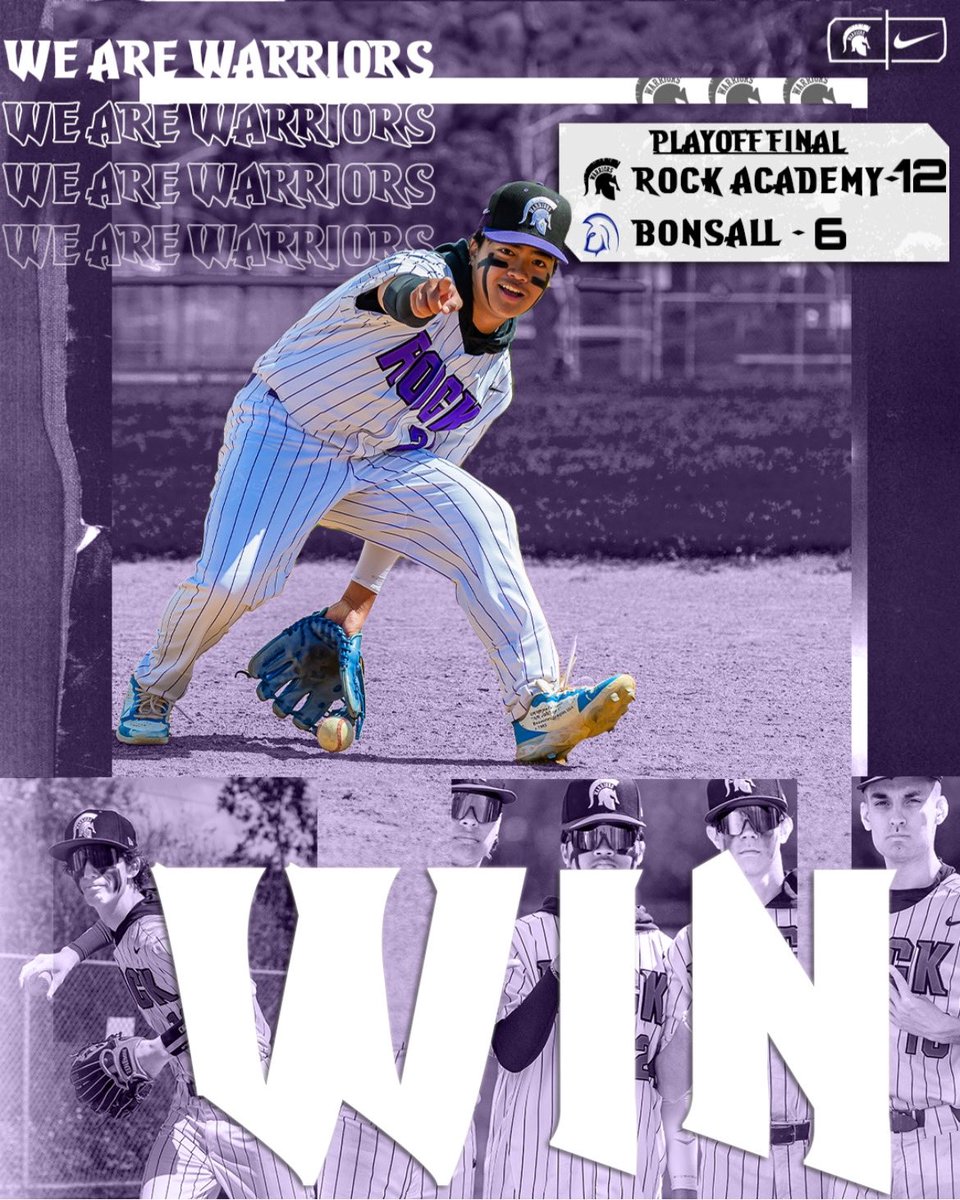 Congrats to our Warrior baseball team who are headed to the CIF Championship with their 12-6 win over Bonsall today. 

#WeAreWarriors