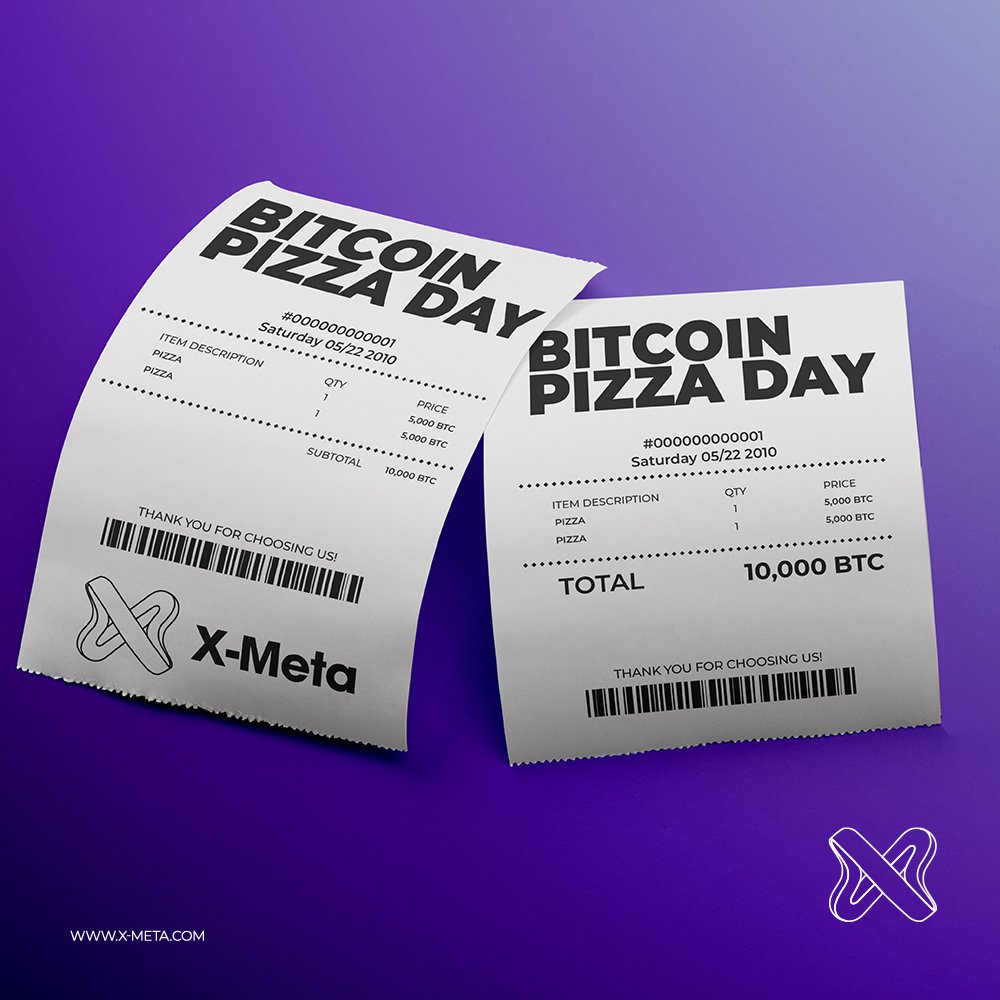 XMetaOfficial's tweet photo. Биткойн пиццаны өдрийн мэнд хүргэе! 🍕

🔎 14 жилийн өмнөх энэ өдөр Laszlo Hanyecz гэх нэгэн программист залуу 10,000 Биткойноор 2 ширхэг “Papa John’s” пицца худалдан авч байжээ.  (Тухайн үед пиццаны нийт үнэ нь $25 болсон.)

#XMeta #Cryptocurrency #Exchange #BitcoinPizzaDay https://t.co/2sHDB6I674