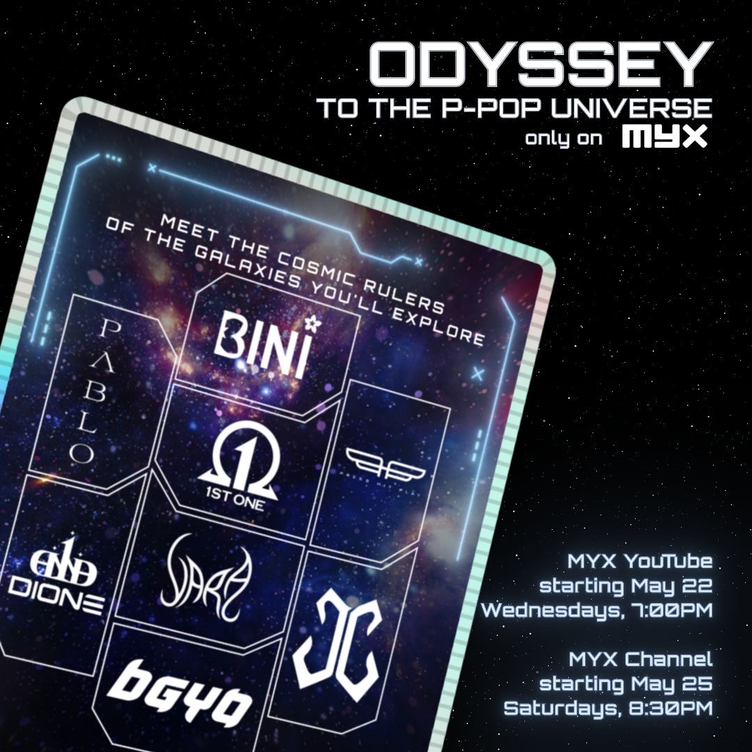 This is your boarding pass for an exclusive PPOP experience! 🚀 Launch into the PPOP universe with MYX Hits Different Season 3 featuring @imszmc, @JoshCullen_s, @official__yara, @firstone_DIONE, @1stoneOfficial, @PressHitPlay, @bgyo_ph, and @BINI_ph 🌠🌟