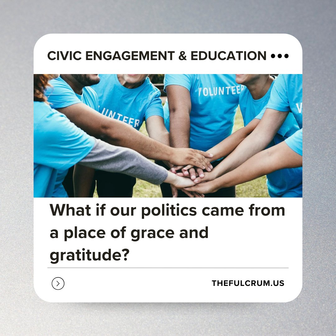 Imagine being inspired to be an active citizen in our democracy and bring such grace and gratitude to your activism. Read more: loom.ly/DoqE-m4 #thefulcrum #citizenconnect #activism #gratitude