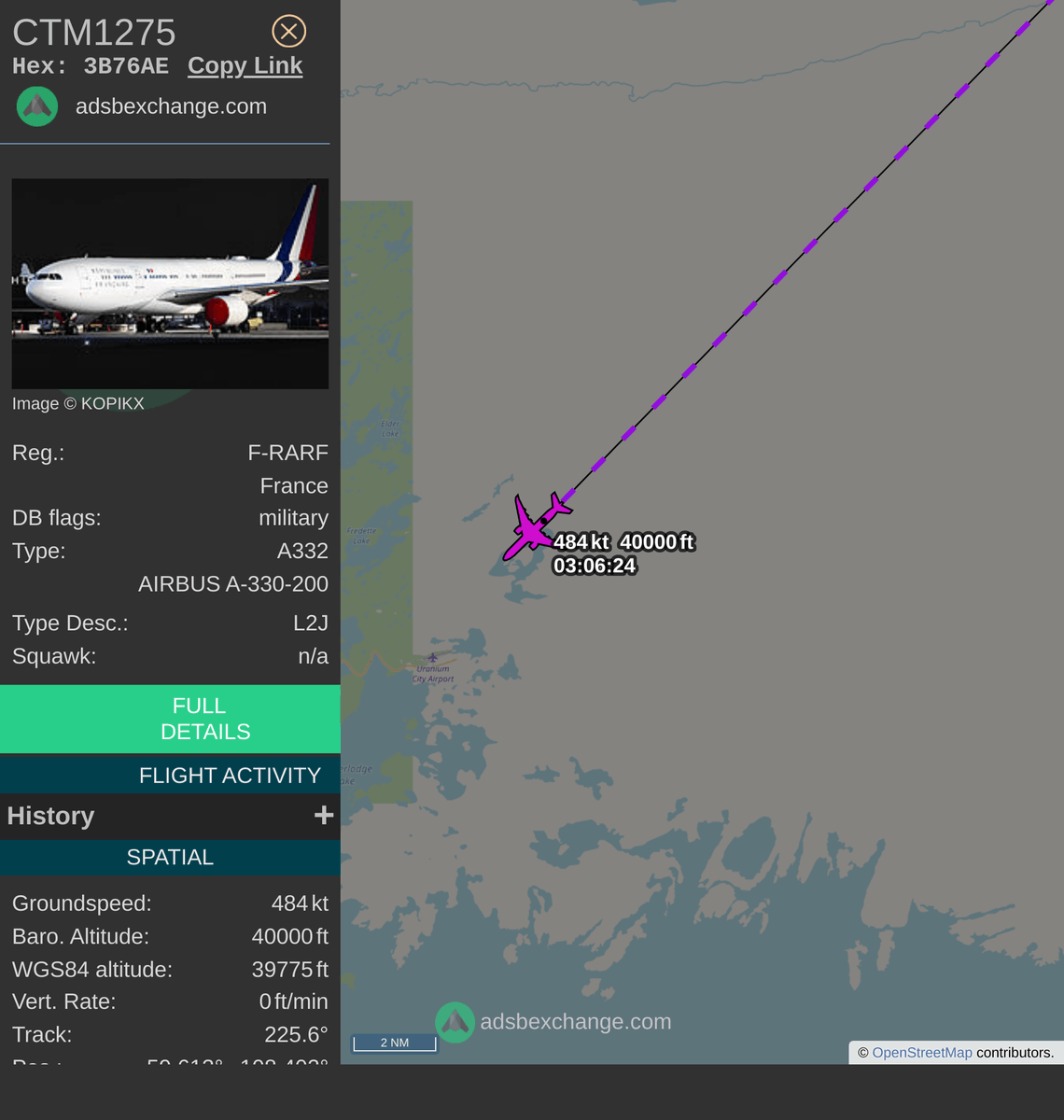 FlottePresident's tweet photo. 🛫 Un Airbus A330-200 🇫🇷 République Française vient de décoller près de Évreux/Fauville, France.
Vol #CTM1024, immatriculation #FRARF.
Suivre le vol : https://t.co/NIcPZJFSDV https://t.co/CVZLbp9Zvs