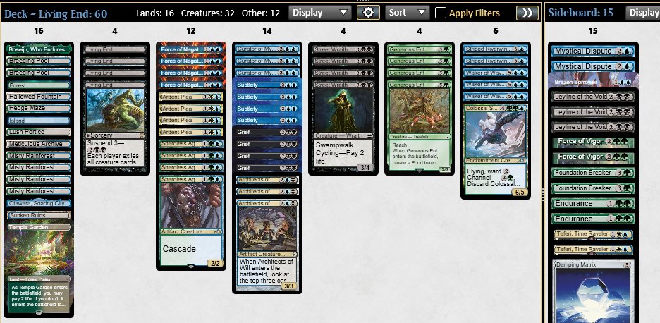 Top4 both Tuesday Modern Challenges with Living End! The good run continues! @fireshoes @MagicOnline