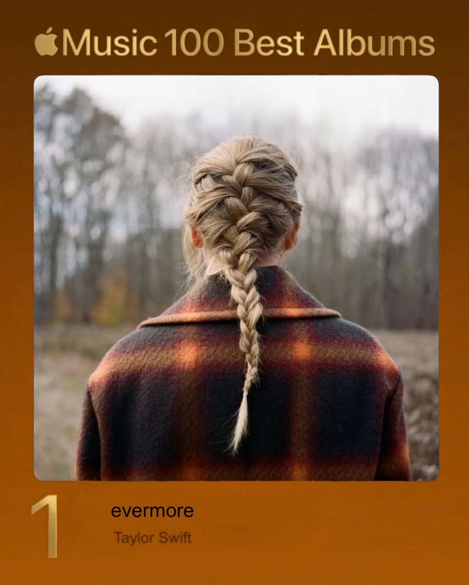 1. evermore - Taylor Swift 

#100bestalbums