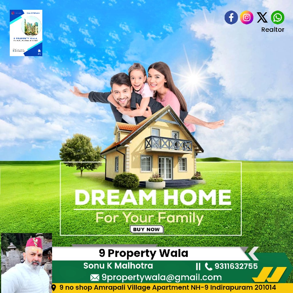 Dream home for your family 😴🏡

🤙 9311632755 

#9propertywala #sonukmalhotra
#2bhk #3bhk #flat #penthouse #shop #office #Indirapuram #home #realestate #realtor #realestateagent #property #investment #househunting #interiordesigner
