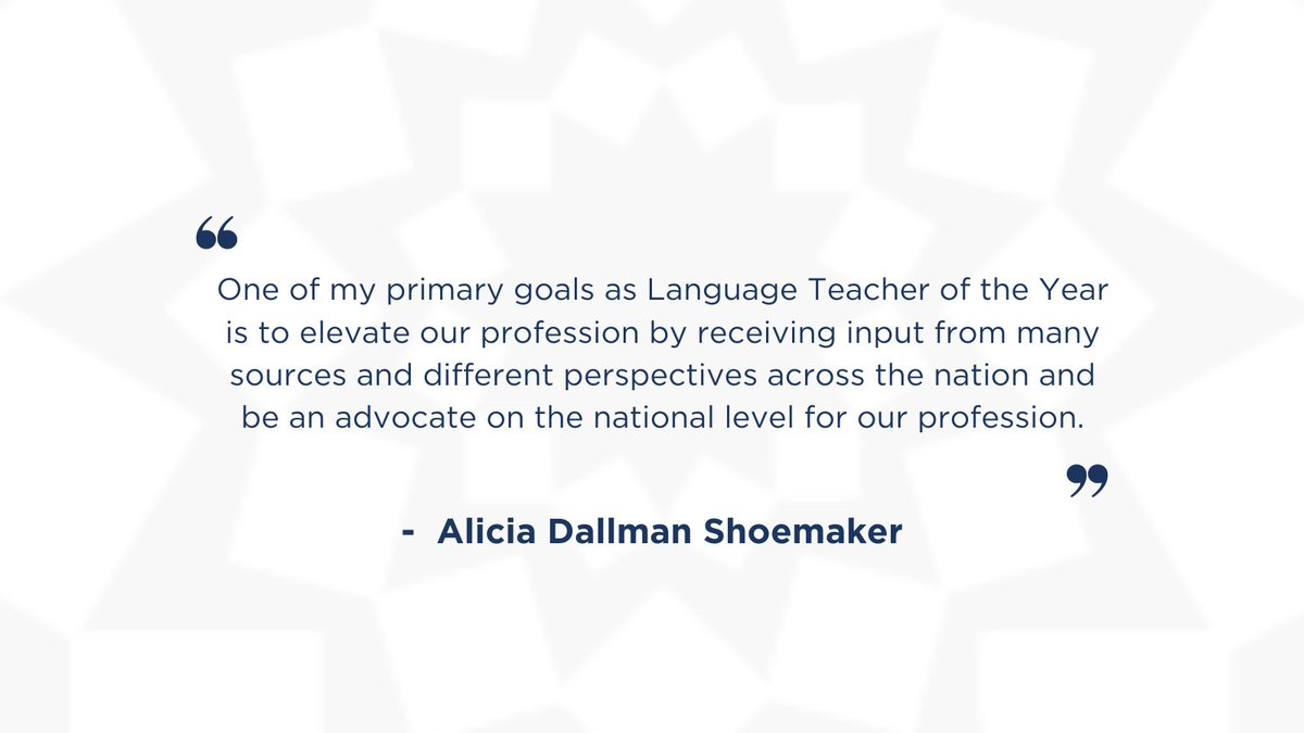 Get to know the 2024 ACTFL National Teacher of the Year, Alicia Dallman Shoemaker, in the latest TLE! Read more in the latest issue of TLE: bit.ly/2QNKo3w 
#TuesdayTLE