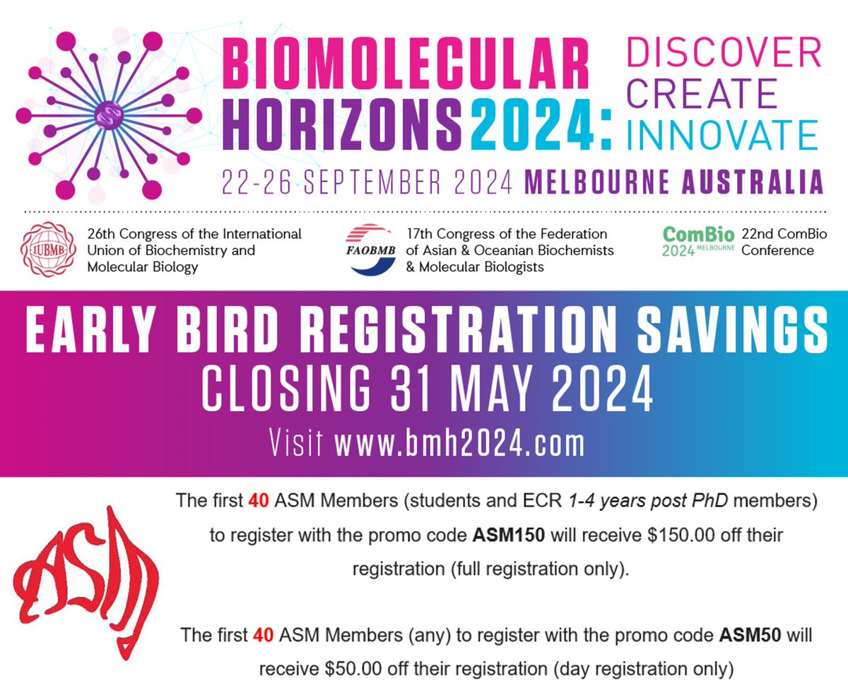 An outstanding program of over 1100 presentations on offer led by international and national specialists in their field (including over 10 microbiology-dedicated sessions!).

Register now to receive early bird savings!