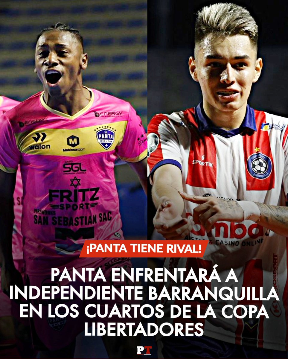 JackPatrik5's tweet photo. Panta Walon 🇵🇪 derrotó 1️⃣-0️⃣ a San Lorenzo y se clasificó a los Cuartos de Final de la Copa Libertadores de Futsal como primero del Grupo B.

Ahora, el equipo peruano tendrá como rival en cuartos a Independiente Barranquilla 🇨🇴, club que ya derrotó por 4-1  en fase de grupos. https://t.co/yKoDAoBYBt