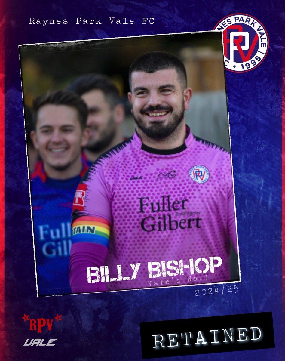 🔵🔴OK,where else could we start but with the skipper, our numero Uno, the man who’s kept us in so many games, captain leader on the pitch & dressing room. He won’t be taking any nonsense. It’s shot stopper extroidinaire. Billy Bishop. RETAINED! 2024/25. UTV @IsthmianLeague
