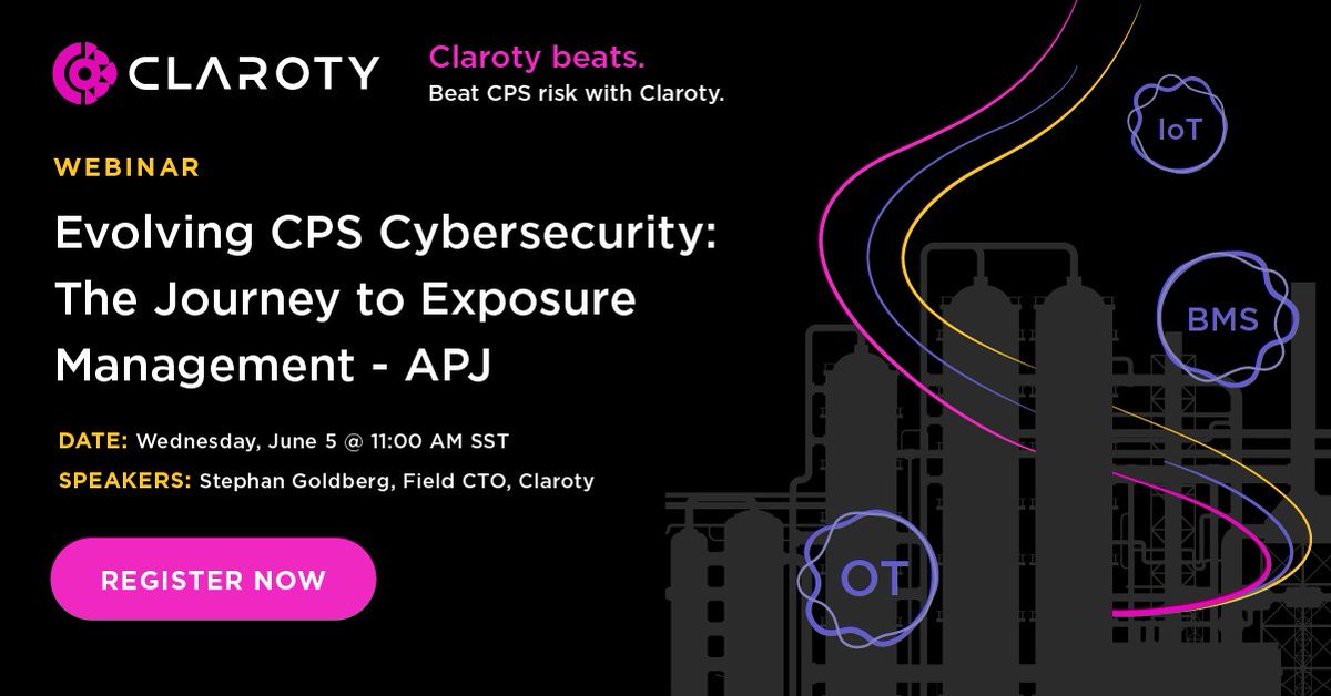 🌏 It’s time to adapt from #VulnerabilityManagement and expand to a more proactive strategy to handling exposures within CPS environments. Join this webinar on June 5 on how to evolve your approach to risk management with @Claroty #ExposureManagement. hubs.li/Q02xSDpt0