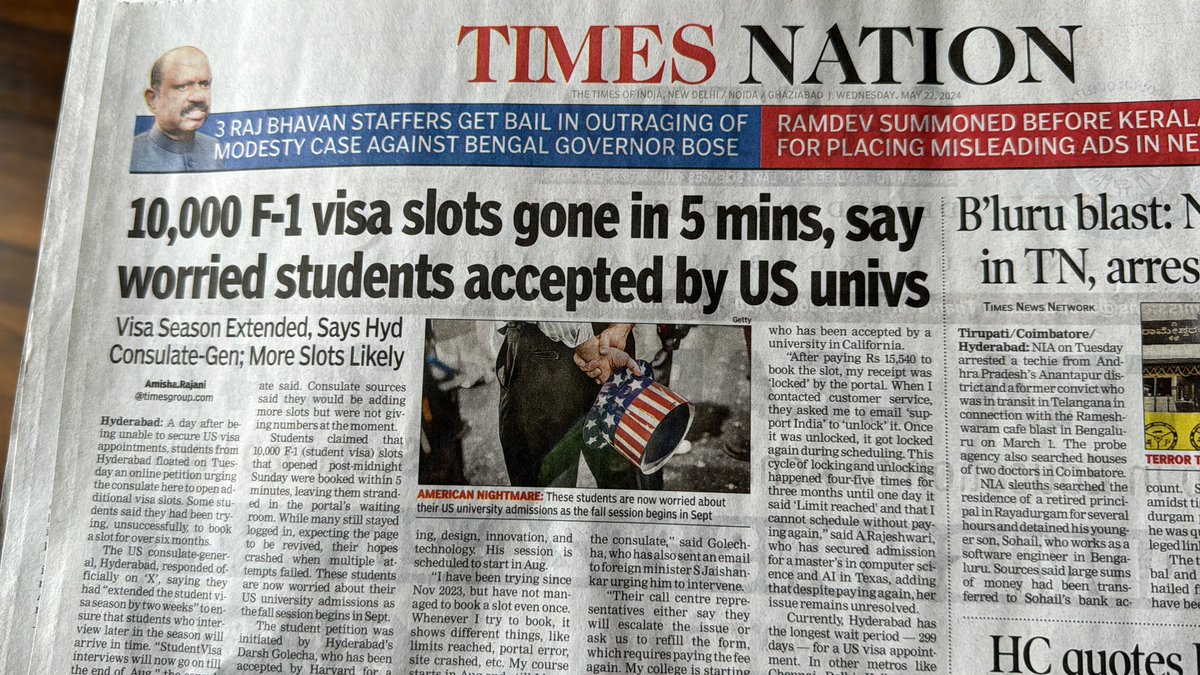 10000 F-1 US Visa Slots fly away! People who are yet to get it can try in nearby countries such as Singapore, maybe you get a slot there earlier! #usvisa #studentvisa #visa