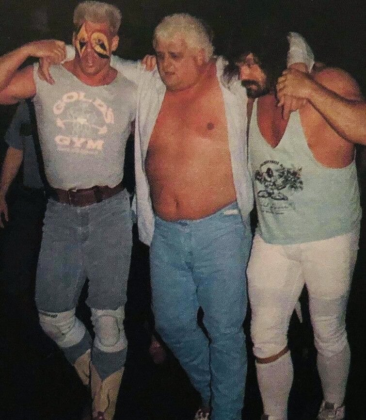 Amazing shot of @sting, Dusty Rhodes, and Dr. Death!