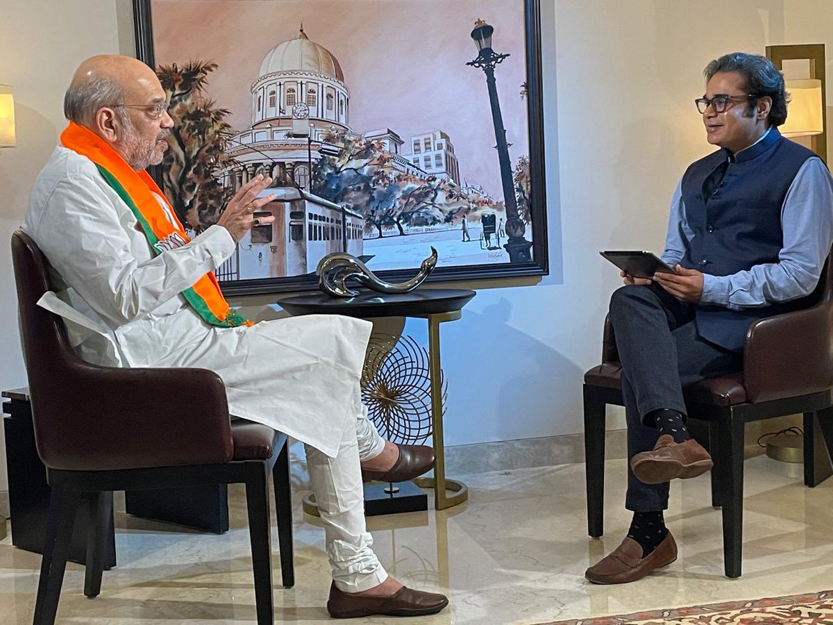 AMISHDEVGAN's tweet image. First time in this #Election2024 14 hrs with BJP’s Chanakya @AmitShah coming up on @News18India