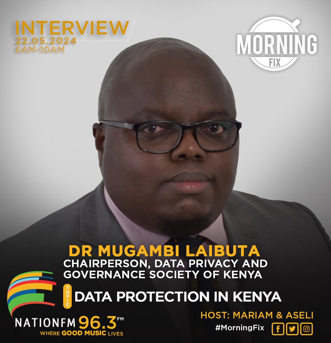 Learn about data protection and security in Kenya from Dr Mugambi Laibuta from @DataGovProsKe #MorningFix @brian_aseli