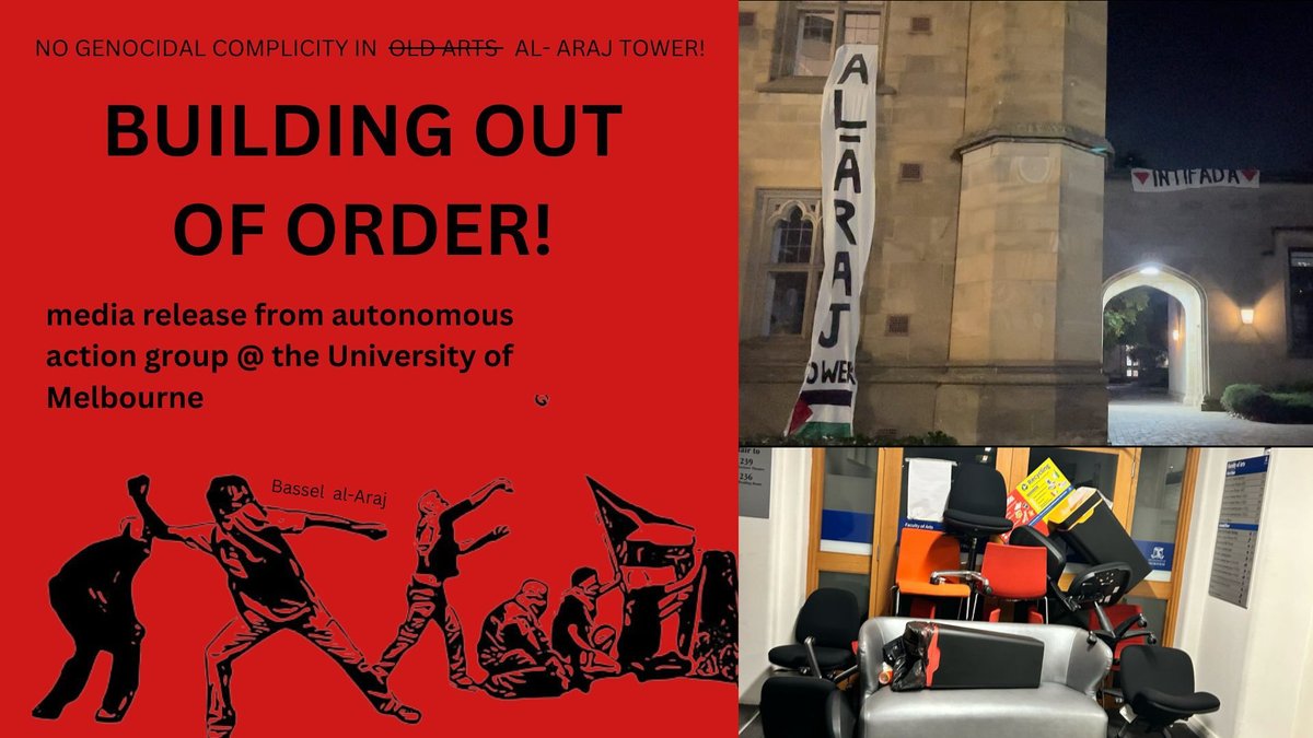 Pro-Palestine protesters are taking over buildings at Melbourne Uni, issuing chilling threats and calling for an 'intifada' of civil unrest and violence unless all their demands are met. They are behaving just like the brutal Hamas terrorists which they support in Gaza. #auspol