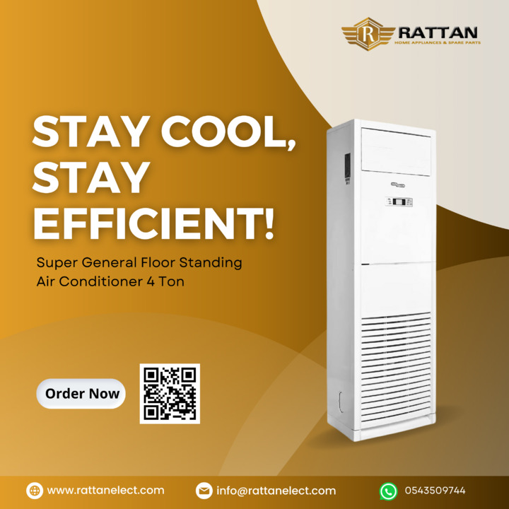 Introducing the Super General Floor Standing Air Conditioner 4 Ton by Rattan - the epitome of cooling efficiency and elegance. Experience unparalleled comfort in any space. 
Visit us at :rattanelect.com 
.
.
#supergeneral #rattan #coolingperfection #efficiency