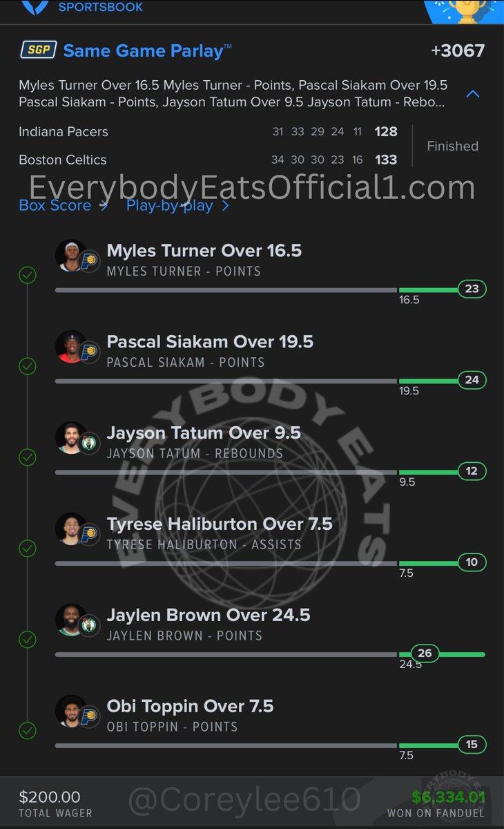 CoreyLee610's tweet photo. Stop me when I stop telling the truth. . . $6334 to start off the conference finals!
https://t.co/Trn61jCxpF https://t.co/TMcANDZevN