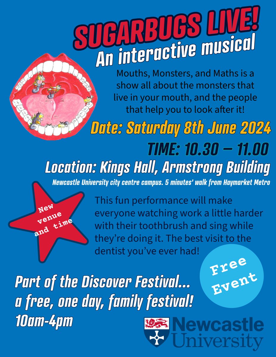 We're counting down until Discover Festival - featuring Sugarbugs Live! Watch our interactive musical about the monsters in your mouth 🪥📷