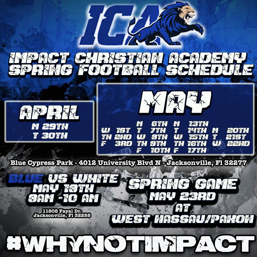 1 more day until our spring game. God is good! #WhyNotImpact