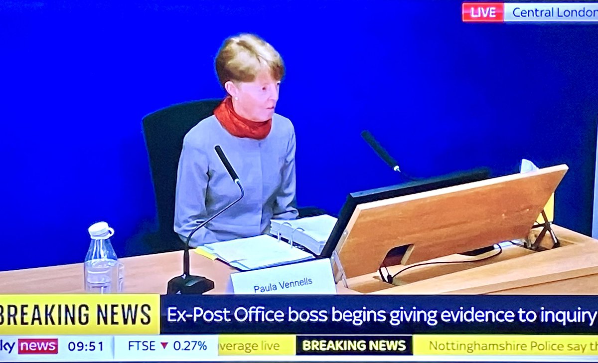 SholaMos1's tweet photo. Paula Vennells is evil. She should be locked up & pay the price for her intentional & depraved indifference to lives & liberties of sub postmasters she prosecuted as Ex-Post Office Boss. PO Profit over lives? PO Reputation over liberty? What a wicked rotten woman. SHE KNEW! #PostOfficeInquiry
