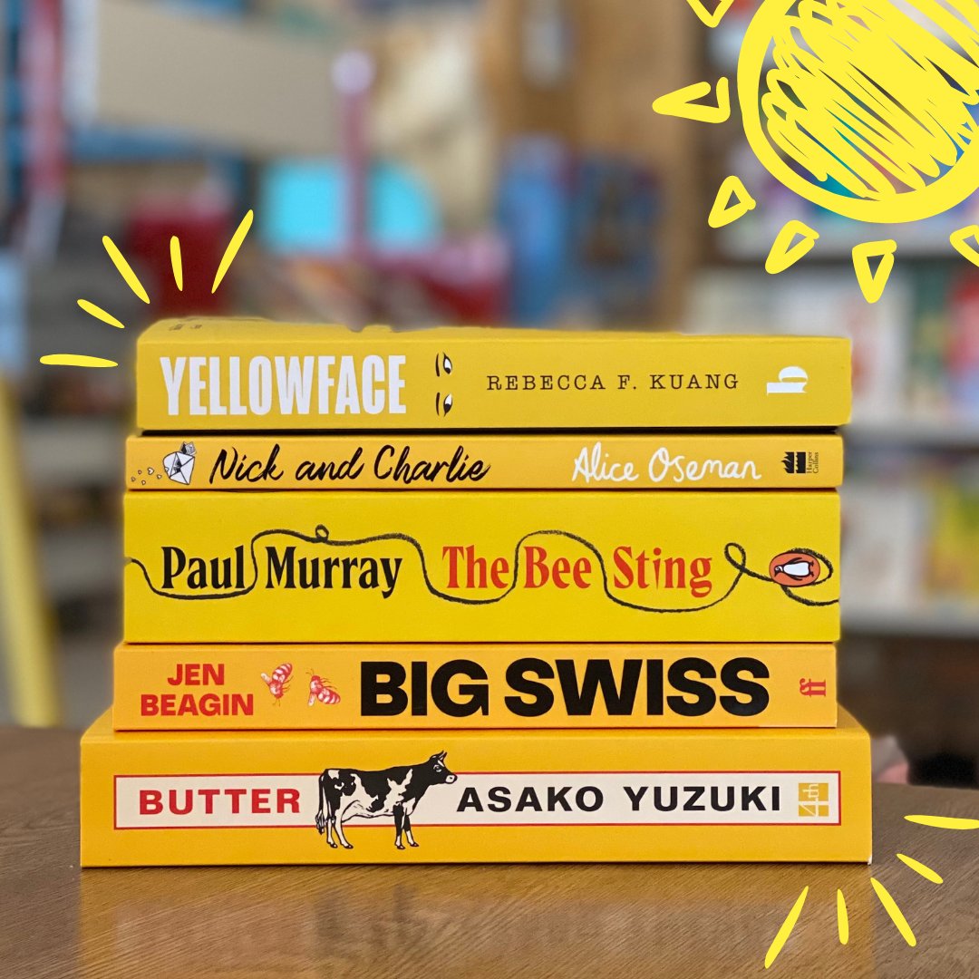 Here's some summery yellow spines to brighten up your day!💛🌻

Has everyone got their summer reading list ready? Comment below and let us know what's on them!📚

#indiebookshop #independentbookshop #summerreads #yellowbooks #yellowface #thebeesting #aliceoseman #booktwitter