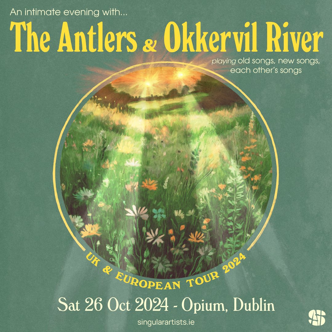 The Antlers & Okkervil River are coming together for a double headline show at @OpiumDublin on Saturday 26 October 2024 ⚡ 🎫 Tickets on sale this Friday at 10am bit.ly/3KbnQoZ