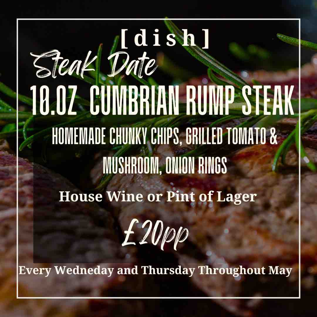 dishbarandrest's tweet photo. ✨Back open from 5pm✨ And don’t forget our Steak Date! A deal not to be missed! Book your table via our website now! 💻 https://t.co/gG8oy9u2Yg