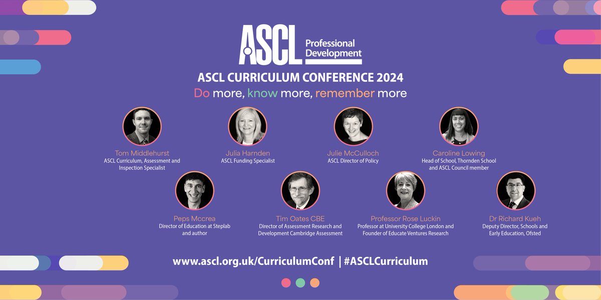 Our Deputy Director for Schools and Early Education @knowledgerich Richard Kueh is speaking today so say hello if you see him! And remember to take part in the #OfstedBigListen: ow.ly/NABM50RyofX @ASCL_UK #ASCLCurriculum