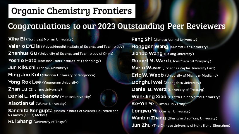 🏆Congratulations to our 2023 Outstanding Reviewers! 👏👏Thank you to each and every one of our peer reviewers who work tirelessly to make sure that the scientific record is accurate and of high quality! The list is also available at rsc.org/journals-books…