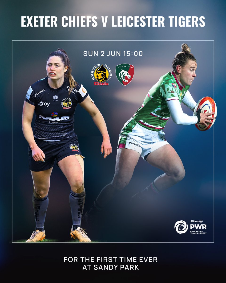 Ready for some more summer rugby #ChiefsFamily? 🌞 Join us on the 2nd June as we welcome @tigerswomen to Sandy Park for the first time! 🐯 🎟️Tickets are just £11 for Adults and £5.50 for Kids! bit.ly/4bMoqWa #JointheJourney | #EXEvLEI | @ThePWR