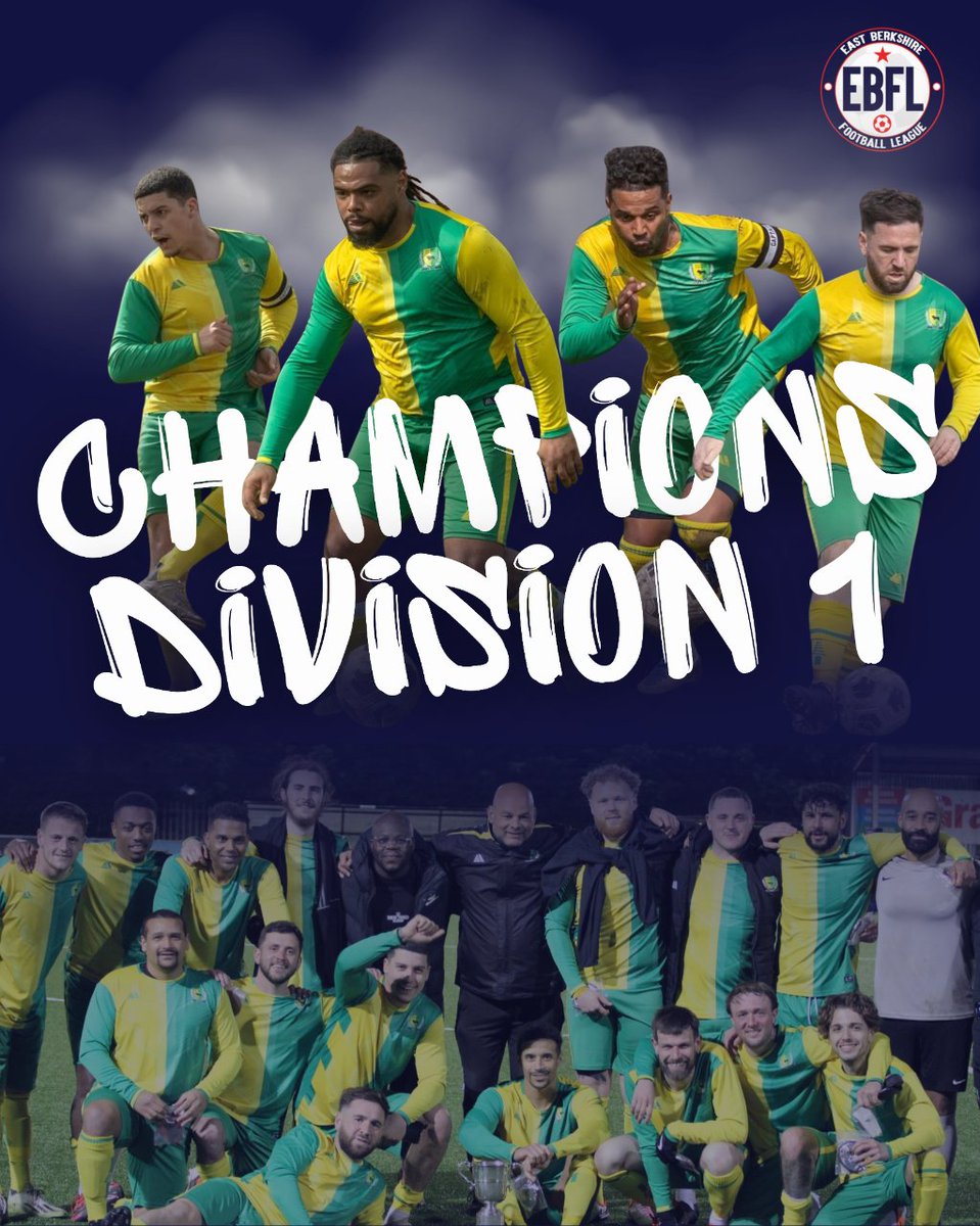 Congratulations to everyone involved at @SouthReadingSat for winning the #EBFL Division One! 🏆 Deserved champions in what has been an incredibly strong season for South Reading 💛💚 📸 @trevsphotos1 @JonathanBiss