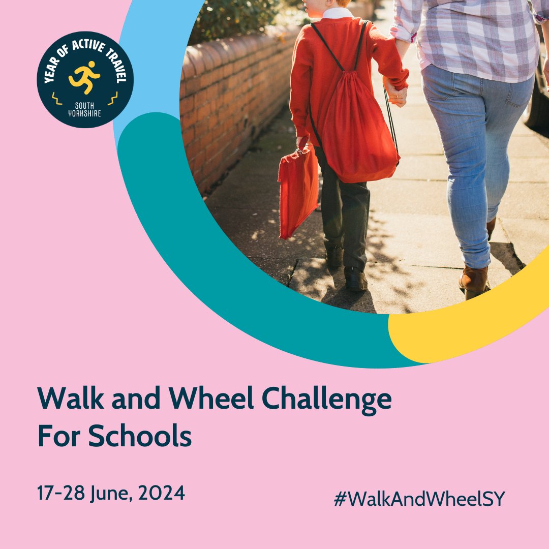 As part of our Year of Active Travel, South Yorkshire Mayor @olivercoppard has announced a brand-new Walk and Wheel Challenge for primary schools across the region! Over 10 days in June, we’re encouraging every primary aged child to walk or wheel to and from school each day.