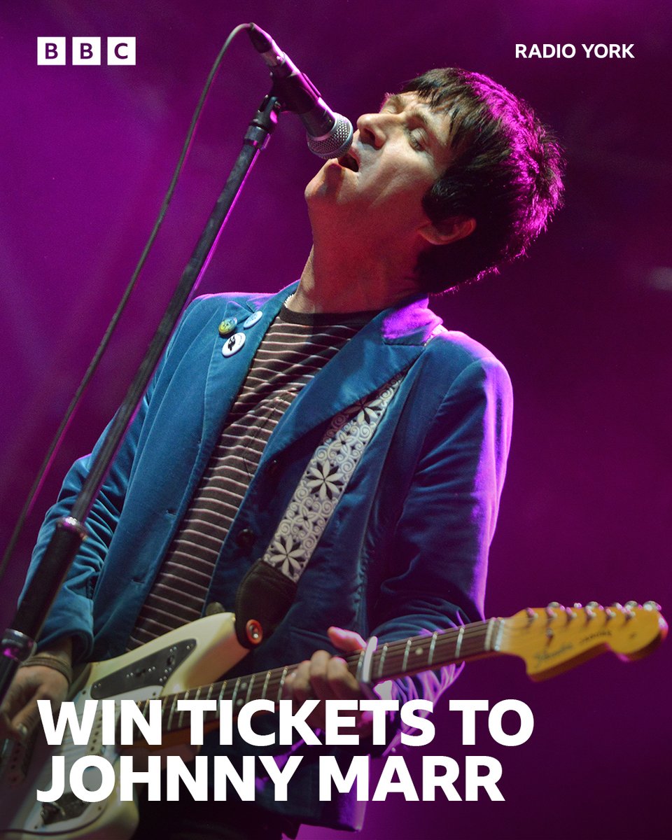 We could be sending you to see @Johnny_Marr at Scarborough Open Air Theatre 🤩 Listen to BBC Radio York with @JoanitaMusisi from 1030 Wednesday May 22 to find out how to win 🤞🏻 #Scarborough #OpenAirTheatre #LiveMusic