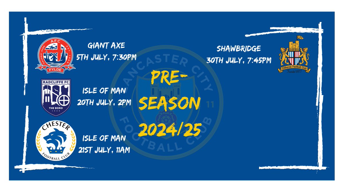 Our pre-season calendar continues to take shape as we will host @TheVanaramaNL side @AFCFylde on home soil. Kick-off is at 7:30pm against the Coasters on Friday 5th July at the Giant Axe. #OurCity • #COYDB • #ADAW