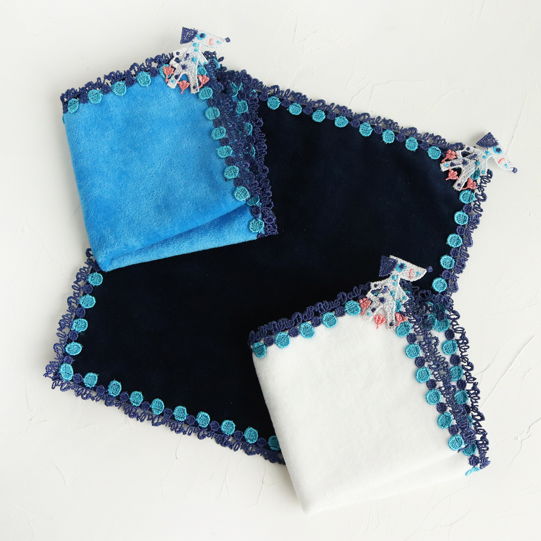 新品未使用　近沢レース　裁縫　ブルー 新品未使用】近沢レース 4枚セット - メルカリ