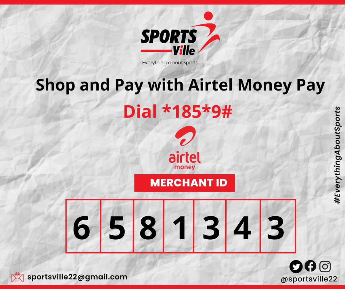 SportsVille22's tweet image. 🥳Purchase Payments made easier.

You can now make your payments directly to our merchant codes on both AIRTEL &amp;amp; MTN.

#ShopWithSportsVille #EverythingAboutSports #SportsShop