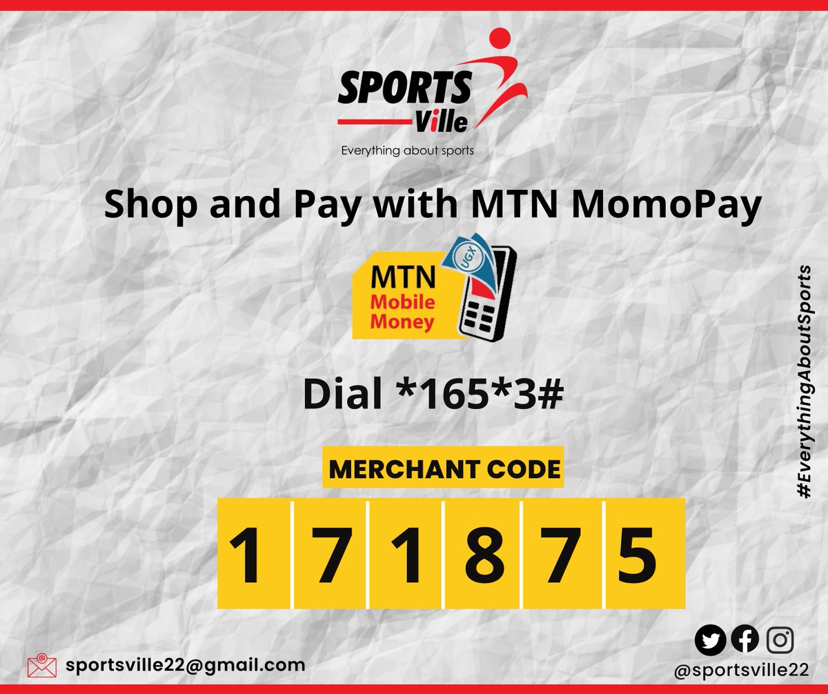 SportsVille22's tweet image. 🥳Purchase Payments made easier.

You can now make your payments directly to our merchant codes on both AIRTEL &amp;amp; MTN.

#ShopWithSportsVille #EverythingAboutSports #SportsShop