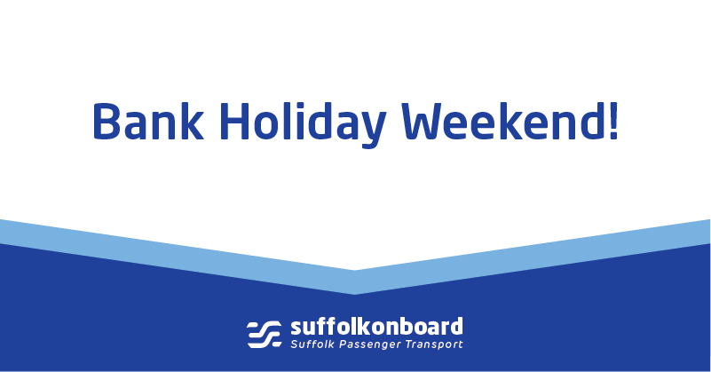 Be sure to check our bus timetables when planning your great day out for the 27 May bank holiday, although most services will run on a Sunday timetable if they have one. Bus timetables👉🏽t.ly/vVI5q Our journey planner👉🏽 t.ly/QYJ1x #suffolkonboard