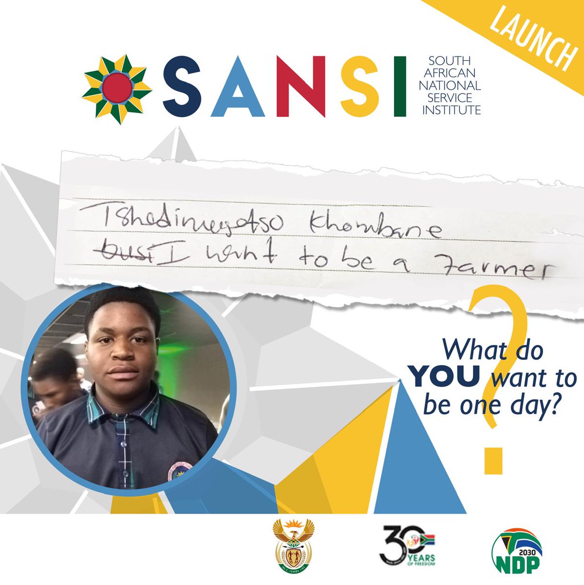 What do you want to be one day? #SANSI