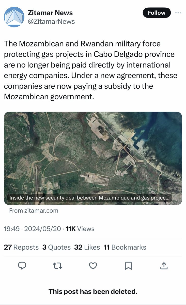 This puts to rest the Propaganda that Rwanda’s deployment in Mozambique is funded by Total !